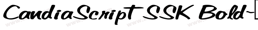 CandiaScriptSSK Bold字体转换